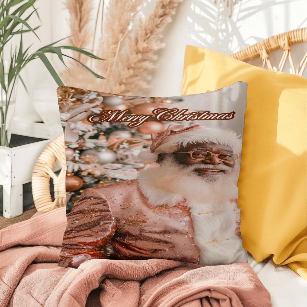 Santa in Rose Gold Pillow