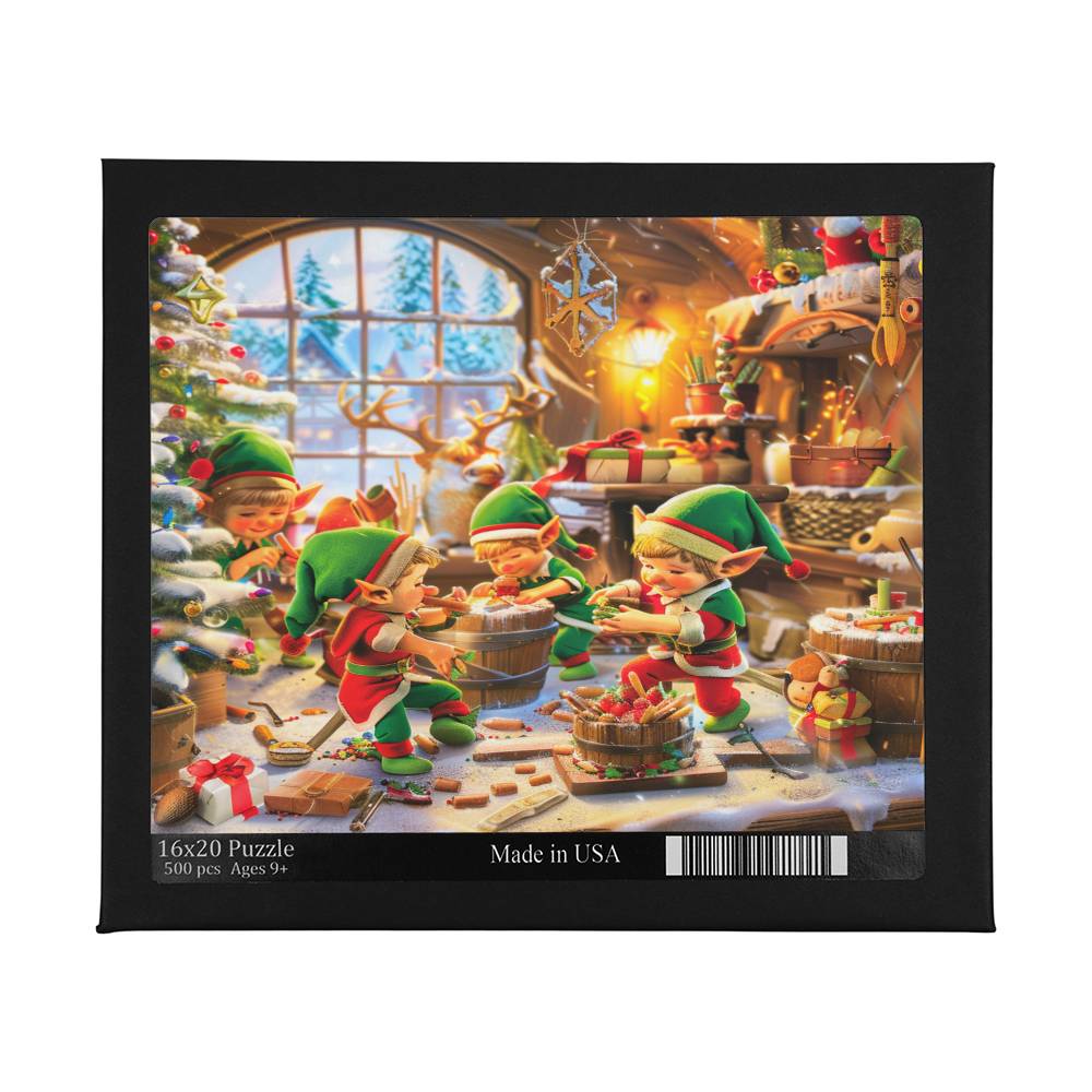 Elves in Action Workshop Magic Puzzle 16x20