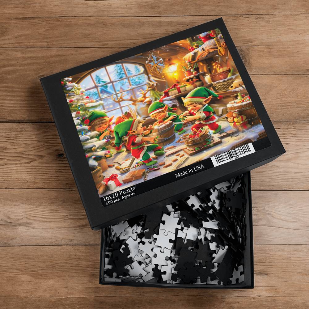 Elves in Action Workshop Magic Puzzle 16x20