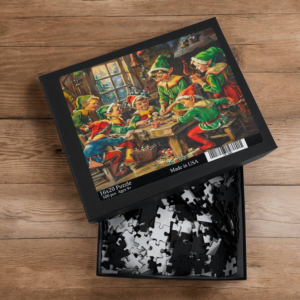 Jolly Elves: Making Christmas Happen Puzzle 16x20