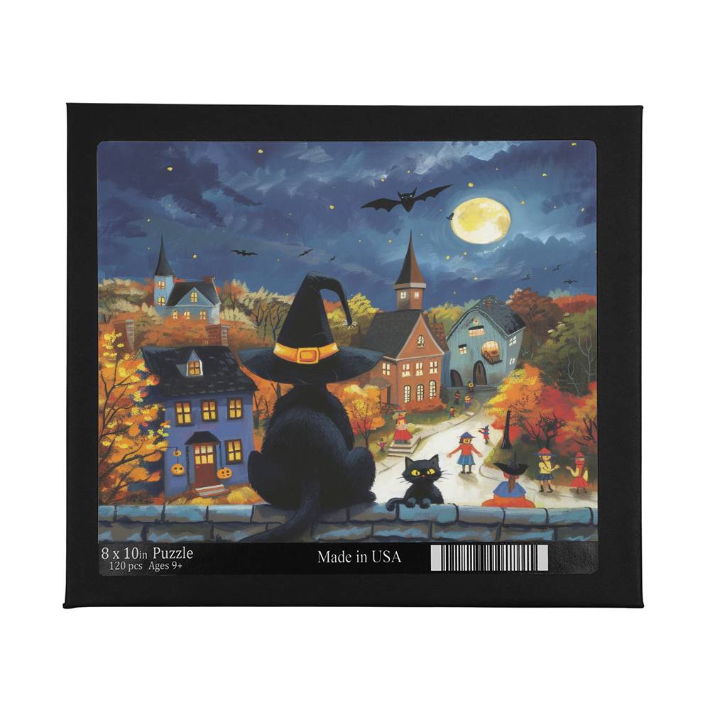 Midnight Meow Manor Puzzle 8x10