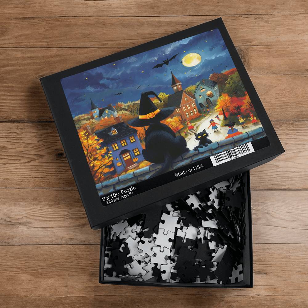 Midnight Meow Manor Puzzle 8x10