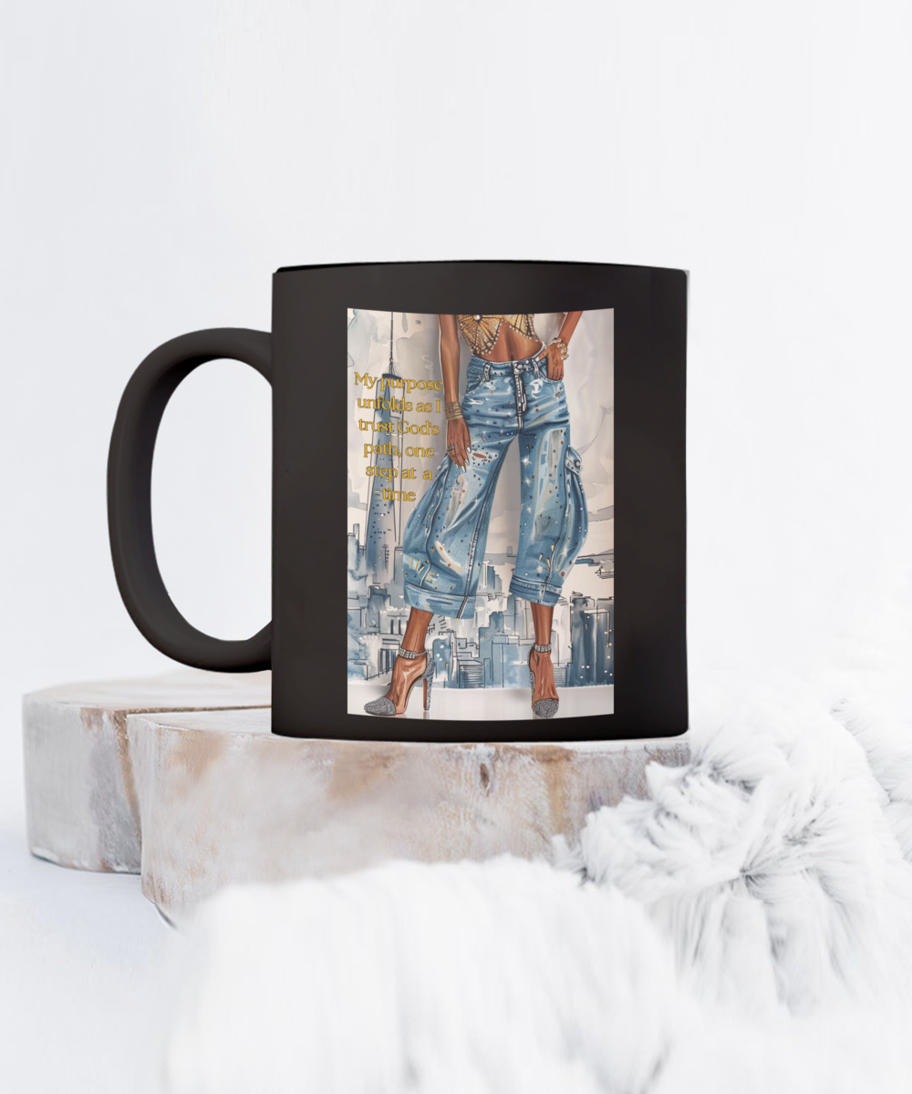 My purpose unfolds as I trust God's path Mug