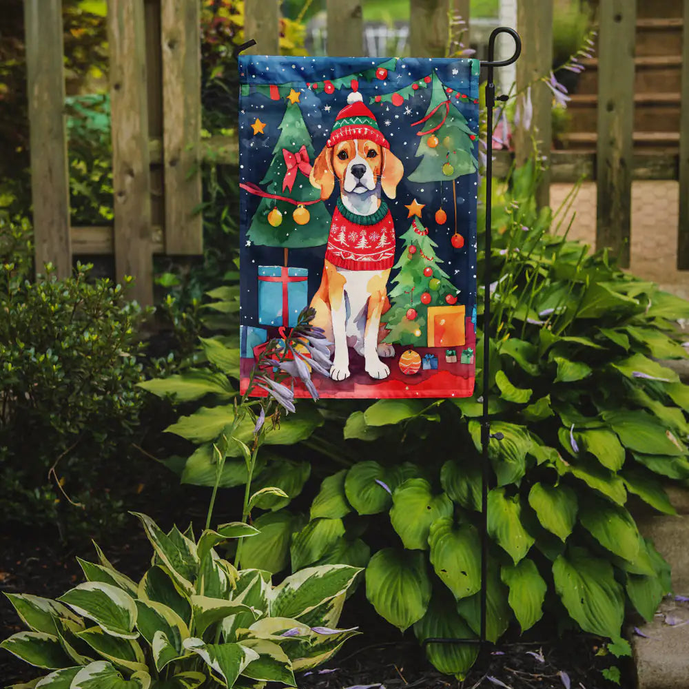 Beagle Christmas Garden Flag 1