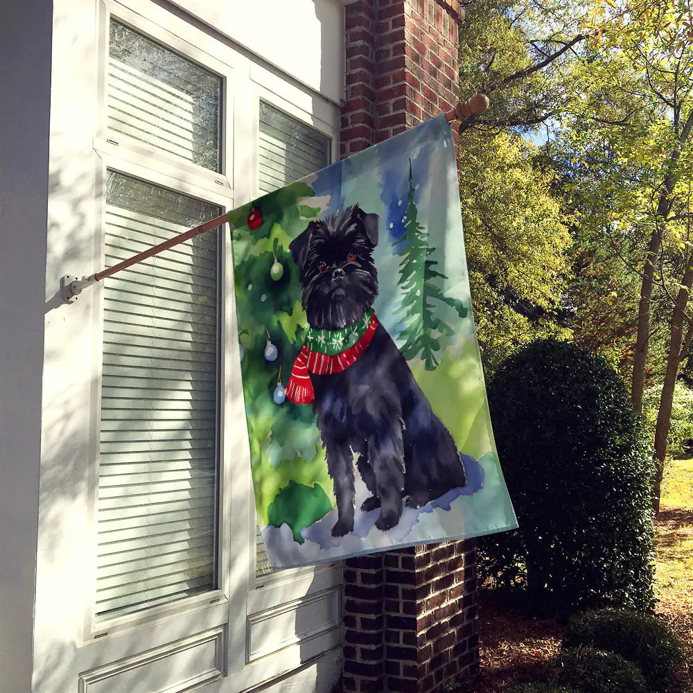 Affenpinscher Christmas House Flag 2