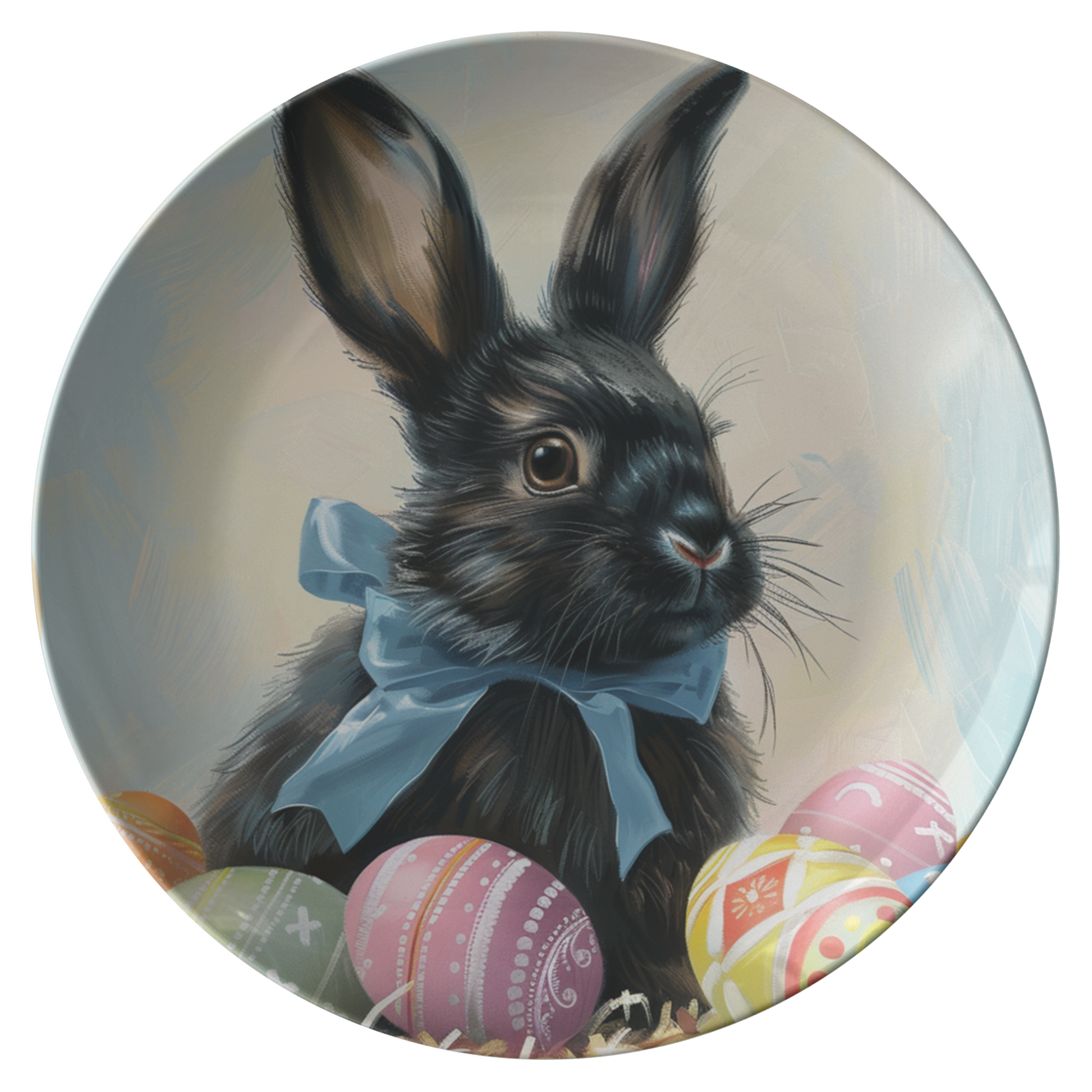 Black_Bunny_with_Ears_Up_Plate_Flat_Mockup.png