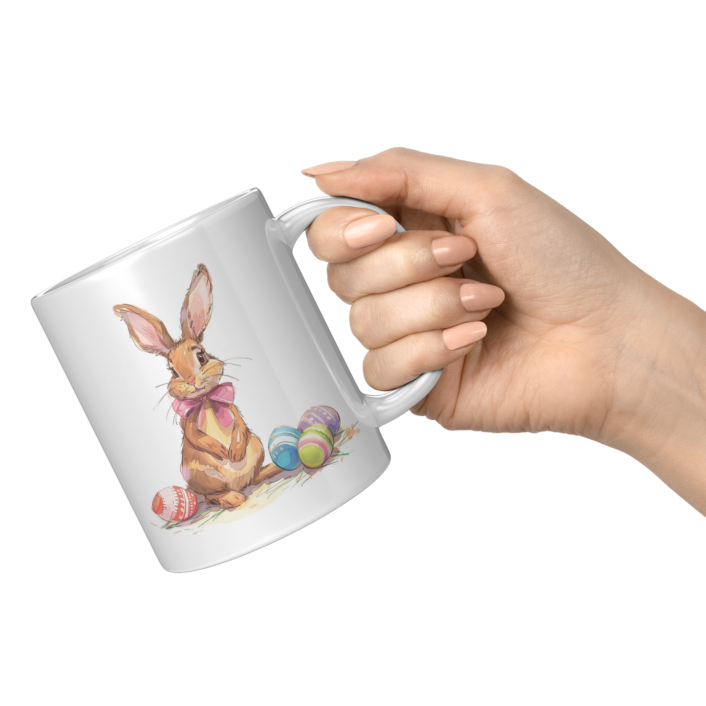 Brown_Bunny_with_Pink__Bow_MugWhite_11oz_White_RH_Model_Mockup.png