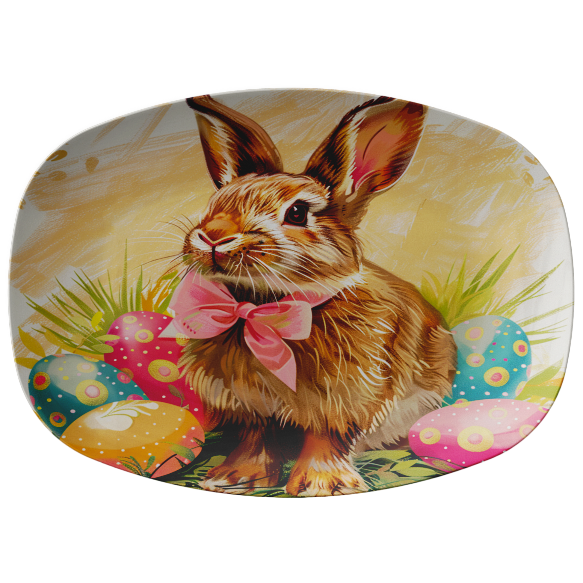 Brown_Rabbit_with_Pink_Bow_Platter_Flat_Mockup.png