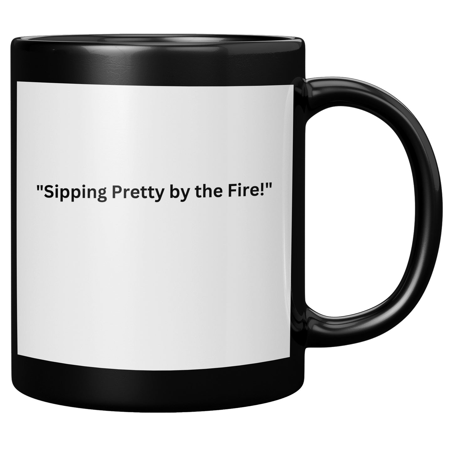 Candy Cane Charm Mug Black