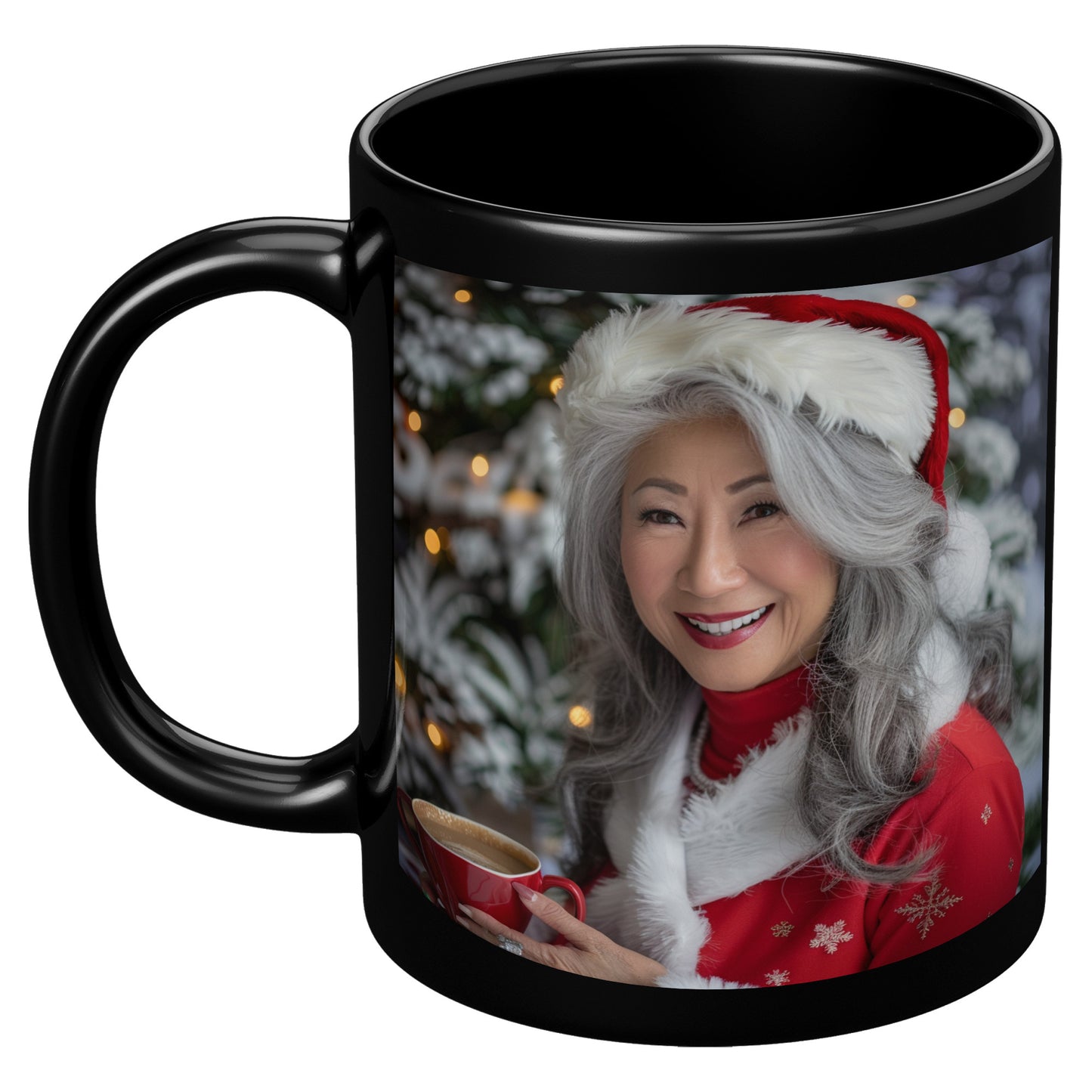 Gingerbread Goddess Mug Black