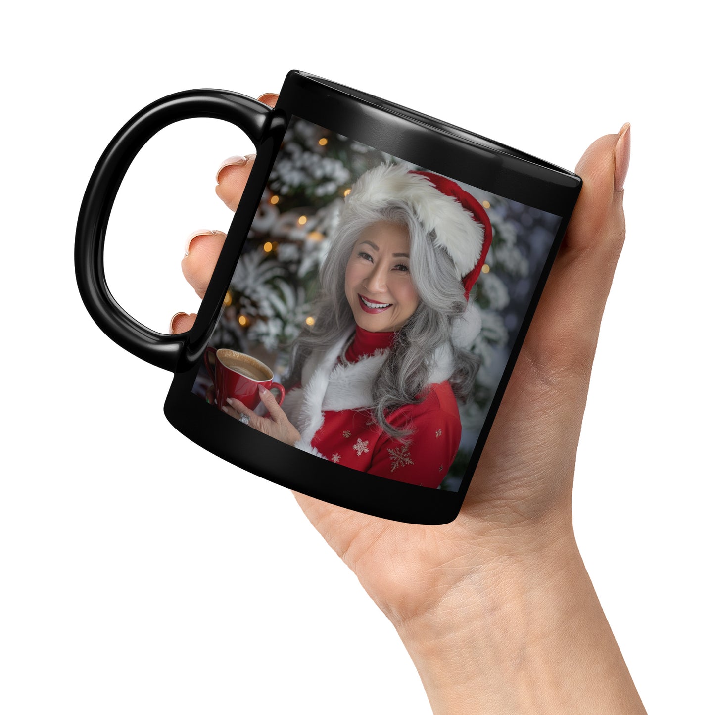 Gingerbread Goddess Mug Black