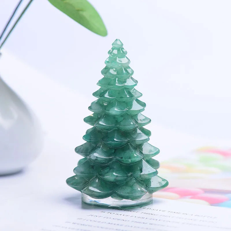 Natural Hand-Made Mold Crystal Gravel Resin Christmas Tree