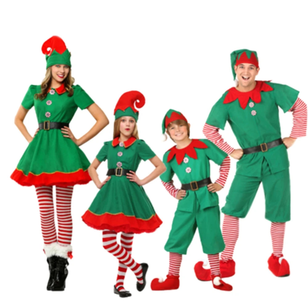 Christmas Green Elf Set For Girls Boys