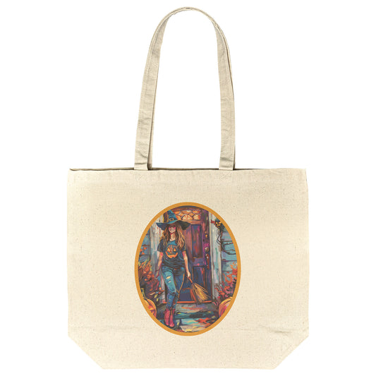 Misty Mirth Cotton Tote (18 x 15)