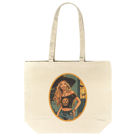 Honey Hex Cotton Tote (18 x 15)