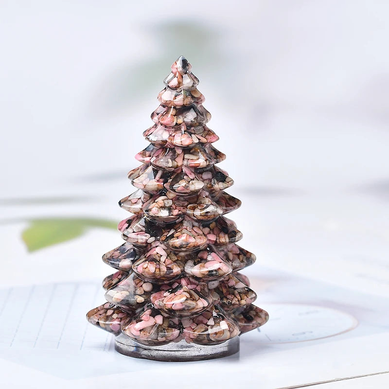 Natural Hand-Made Mold Crystal Gravel Resin Christmas Tree