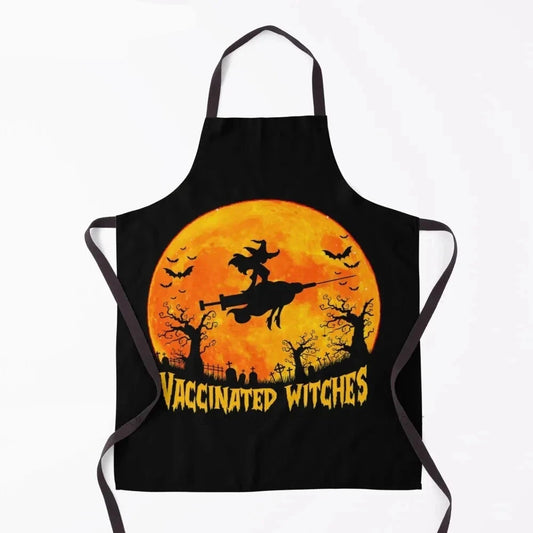 Vaccinated Witches Black Apron