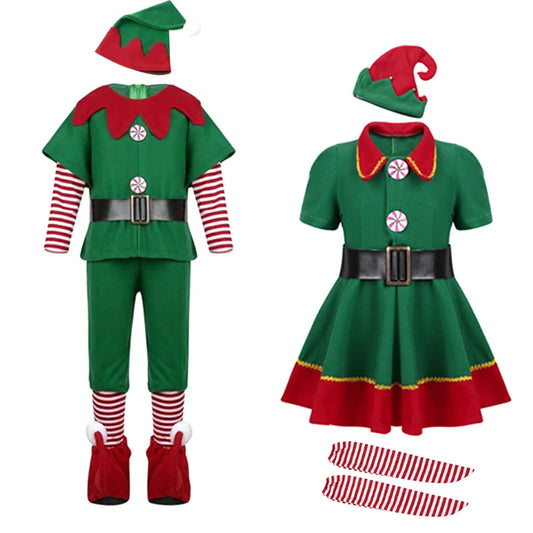 Christmas Green Elf Set For Girls Boys