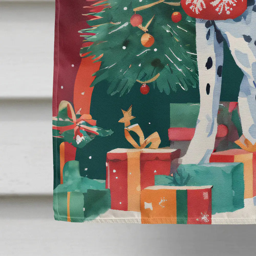 Dalmatian Christmas House Flag 2