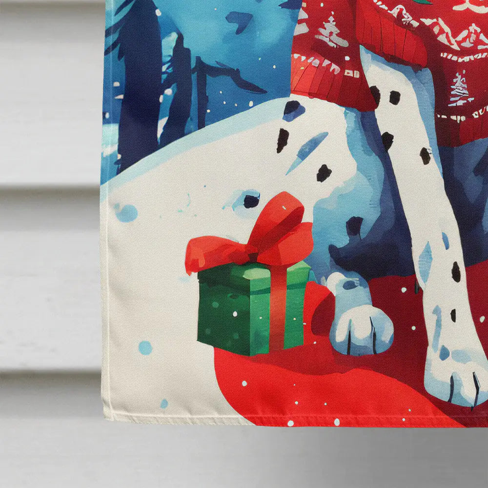 Dalmatian Christmas House Flag 1