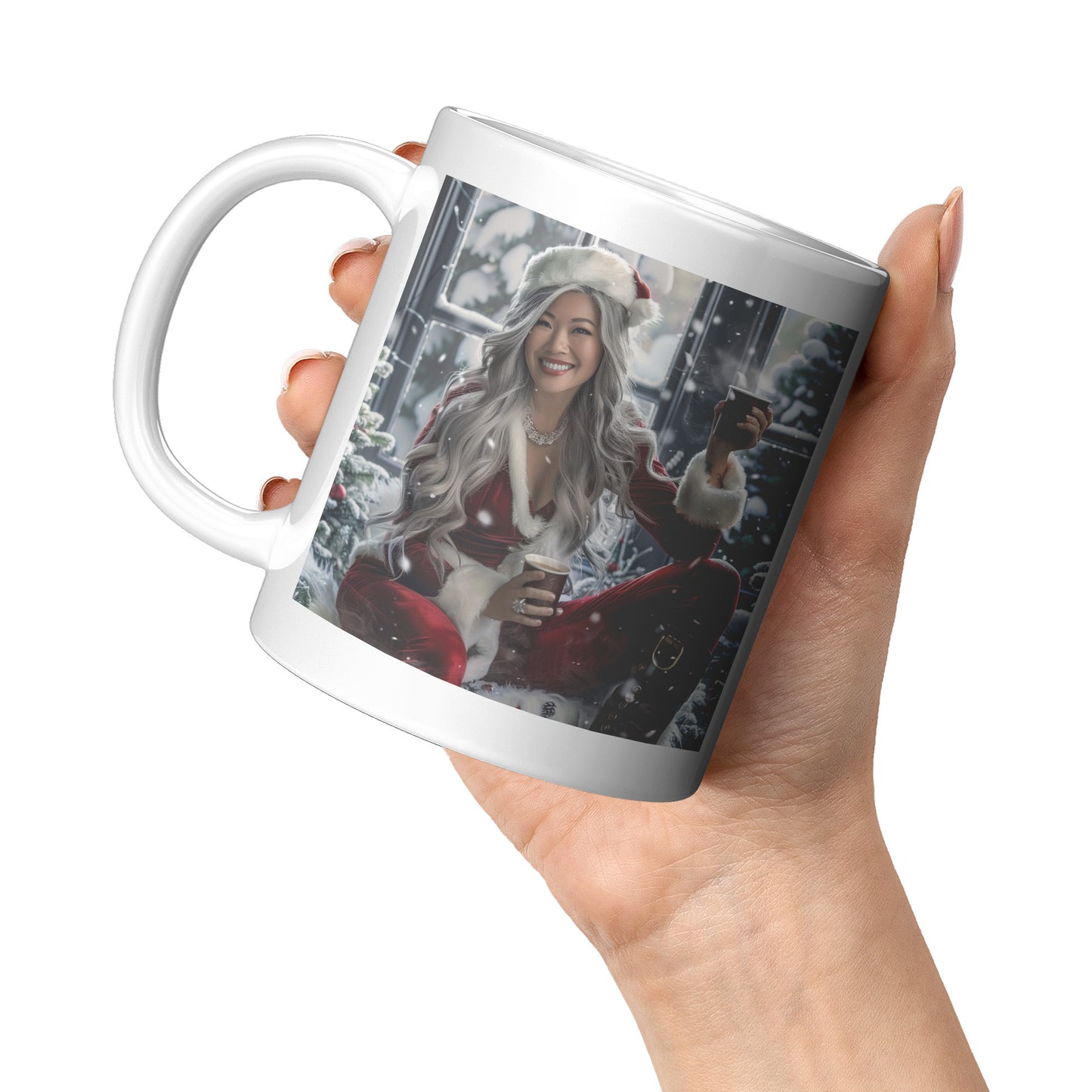 Mrs. Clause brings Santa Hot Coco White