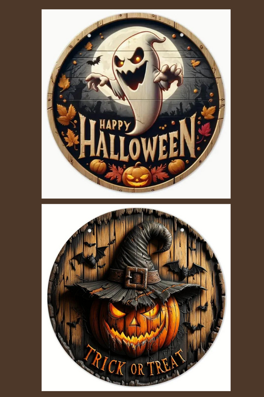 Wooden Halloween Wreath