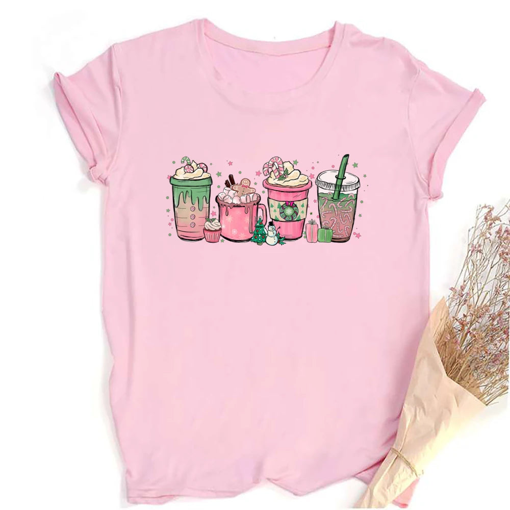 Retro Pink Santa Christmas T-Shirt