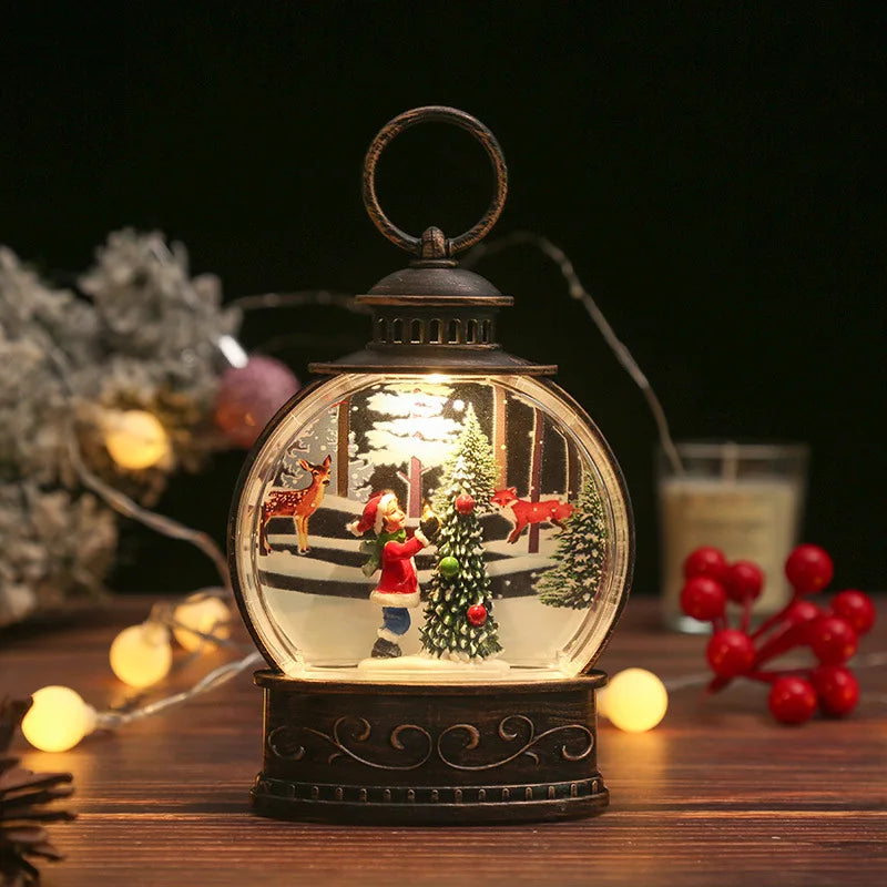 Whimsical Christmas Snow Globes in Delightful Shapes with Lights