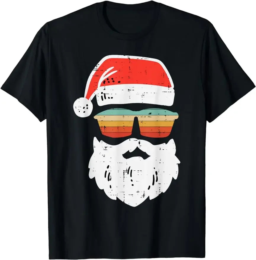 Santa Christmas Lights Funny T-Shirt for Women & Men T-shirt