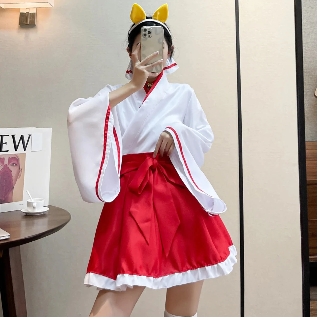 Japanese Anime Kikyo Kimono Costume