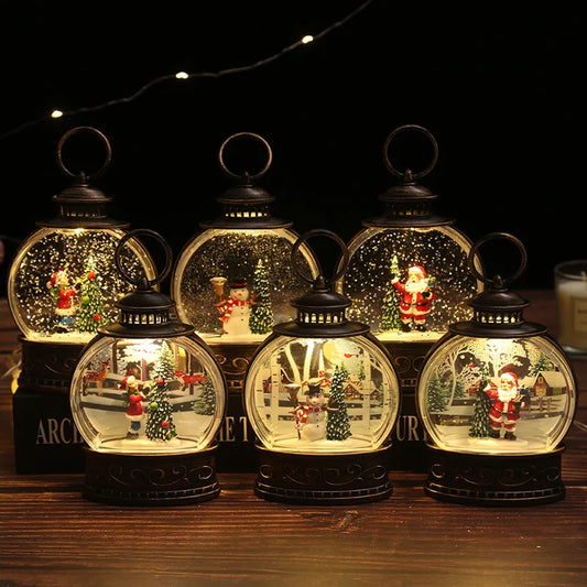 Whimsical Christmas Snow Globes in Delightful Shapes with Lights