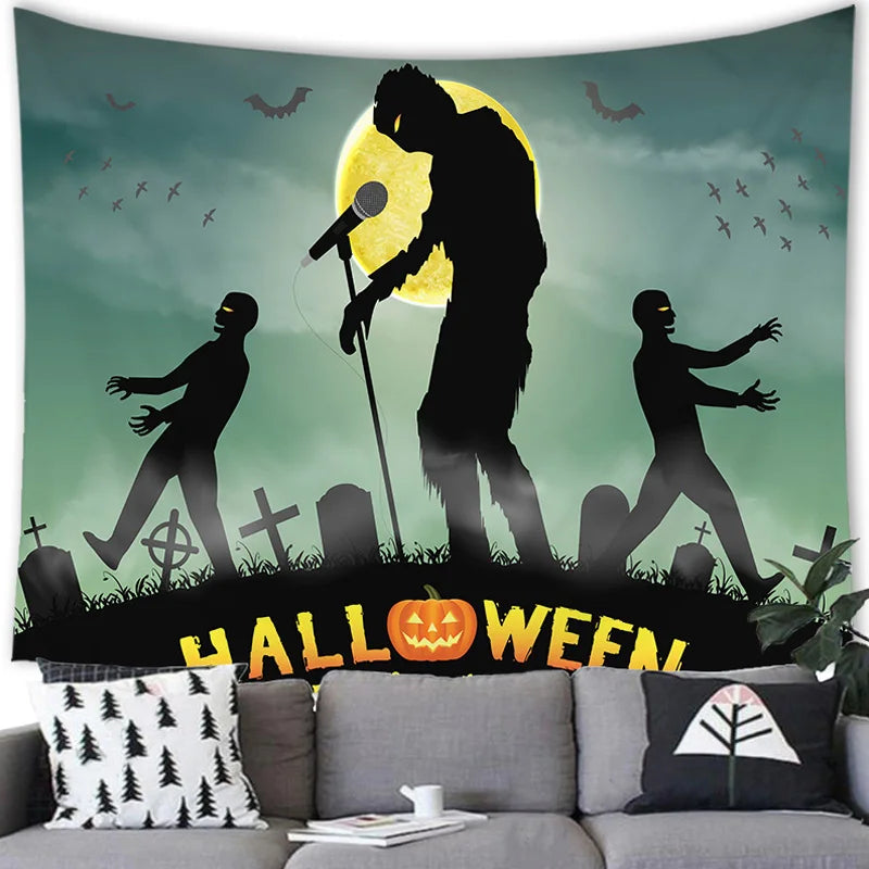Halloween Decor Tapestry Wall Hanging