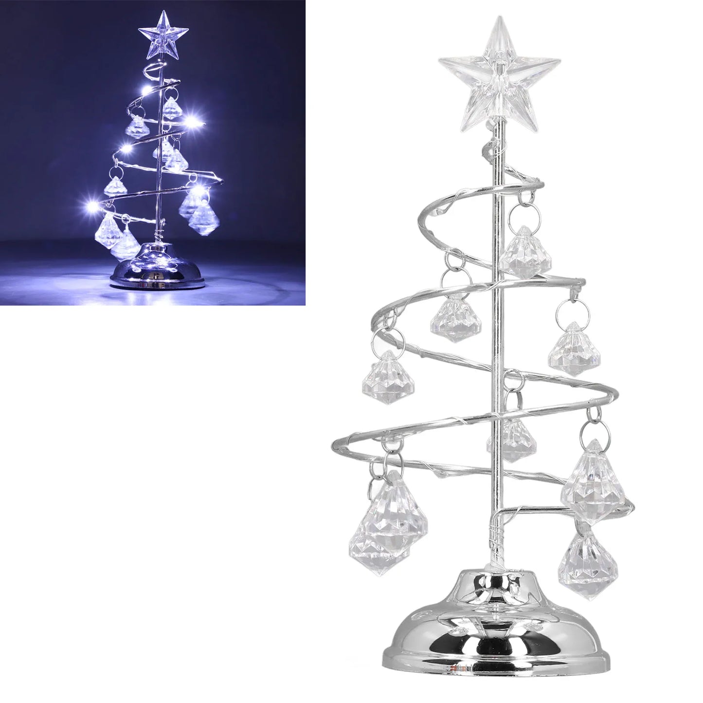 Small Crystal LED Christmas Tree Lamp