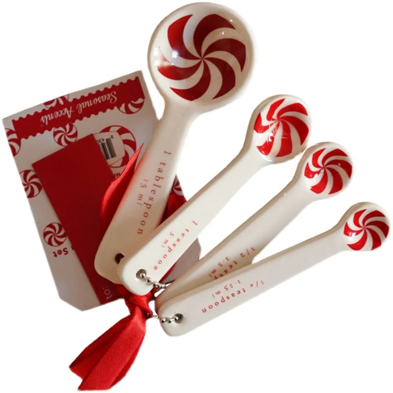 Christmas Candy-Colored Measuring Spoon Set (4 Pcs)