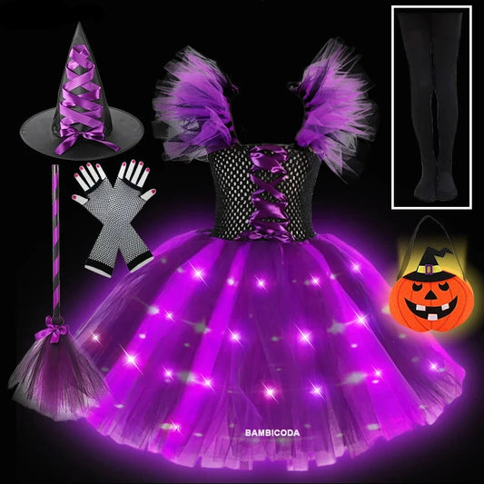 Sparkling Witch Dress Costume (with LED)