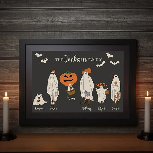 Personalized Ghost Family Portrait Poster