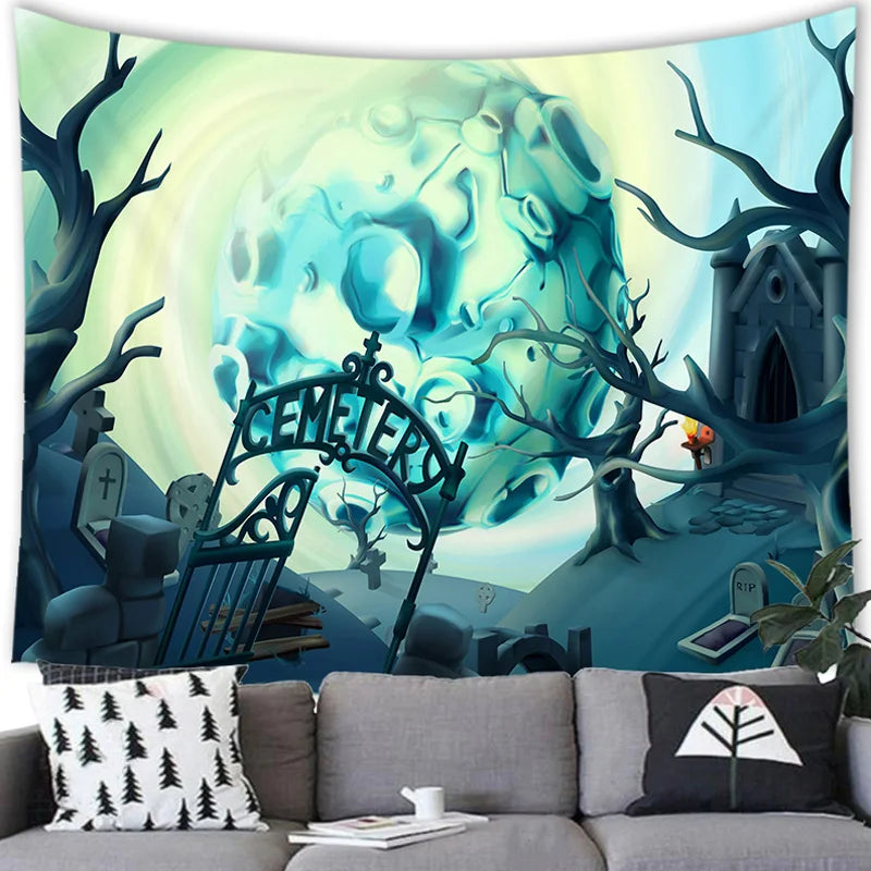 Halloween Decor Tapestry Wall Hanging