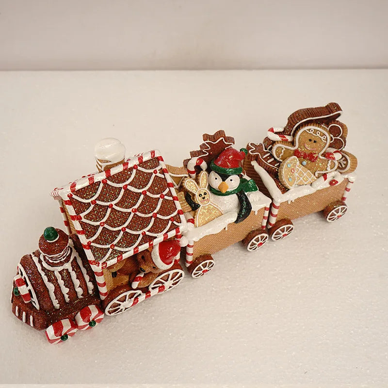 Gingerbread Candy Train Figurines