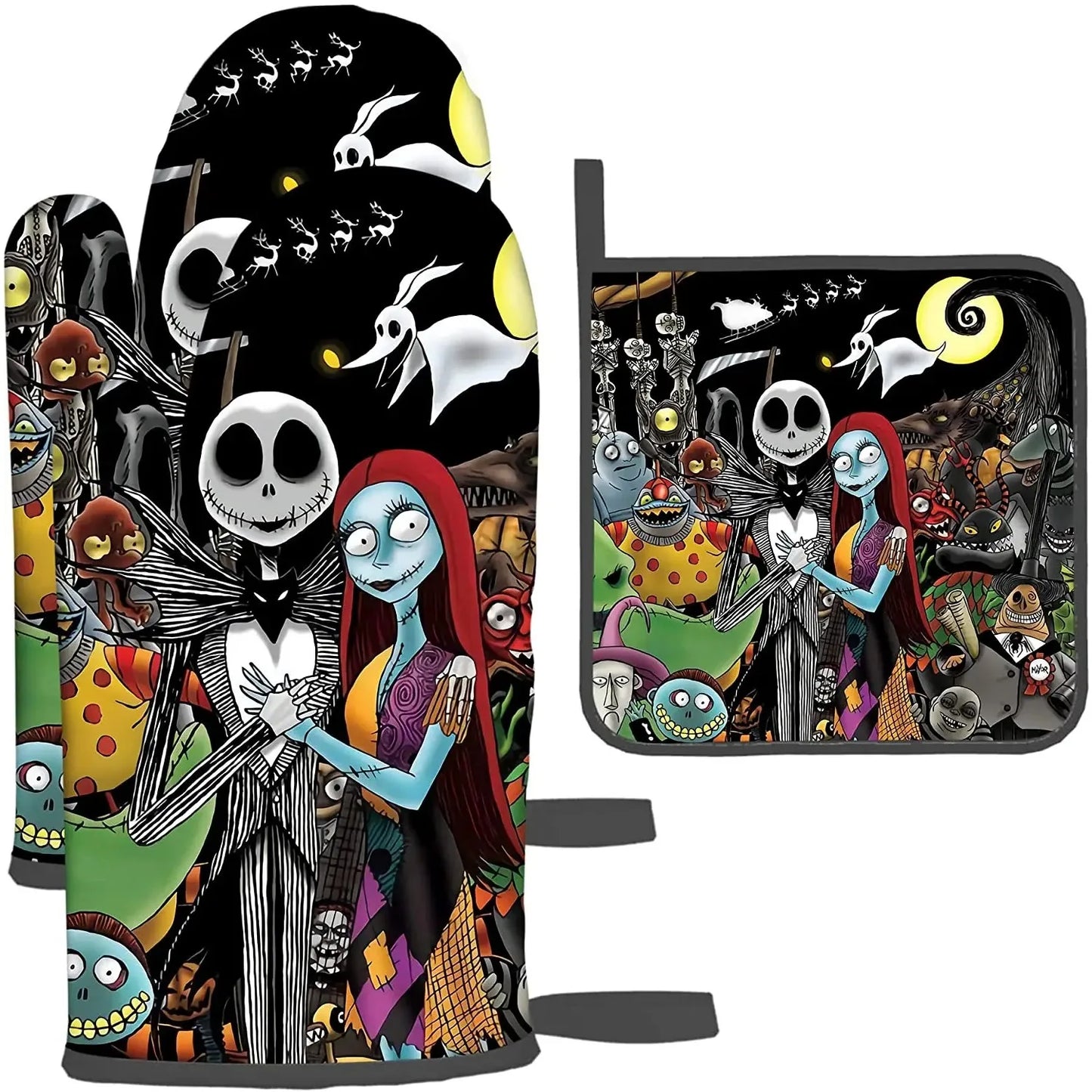 Halloween Oven Mitts and Pot Holders Sets