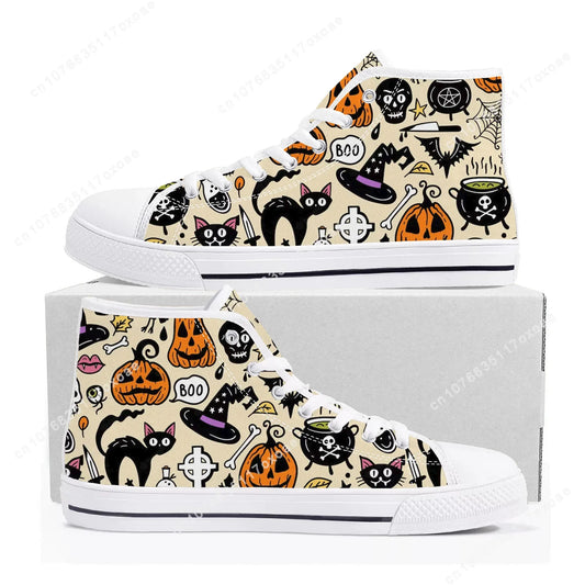 Halloween High Top Canvas Sneakers