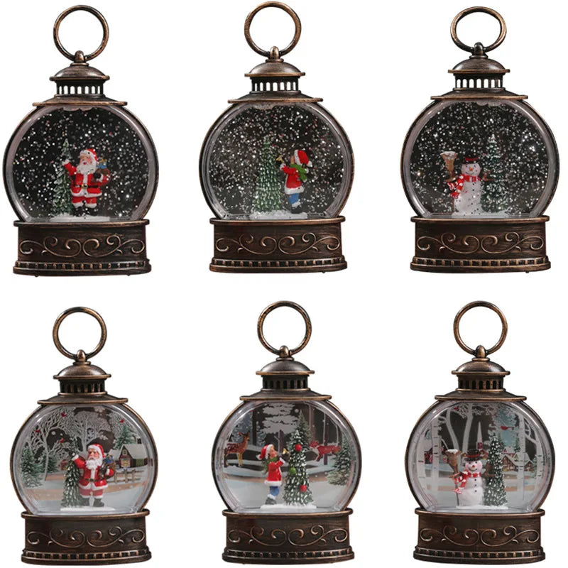 Whimsical Christmas Snow Globes in Delightful Shapes with Lights