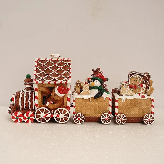 Gingerbread Candy Train Figurines