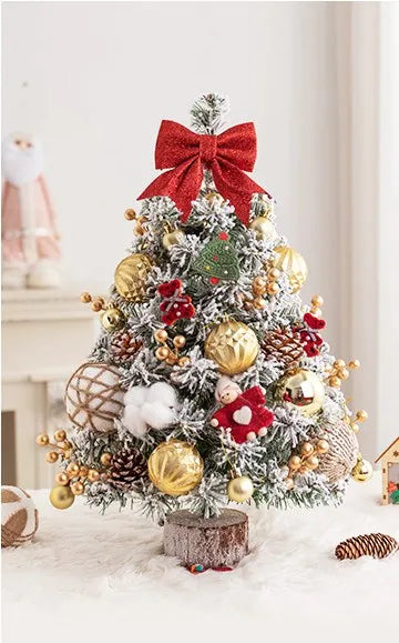 Mini Christmas Tree Desktop Decorations with LED Lights