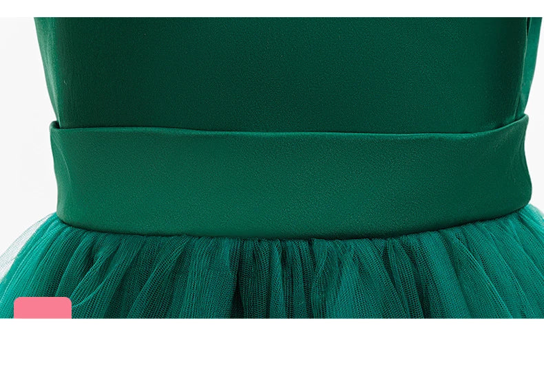 Green Christmas Tree Dress For Girls