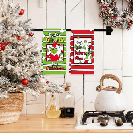 Grinch Dish Towels (2 Pcs)