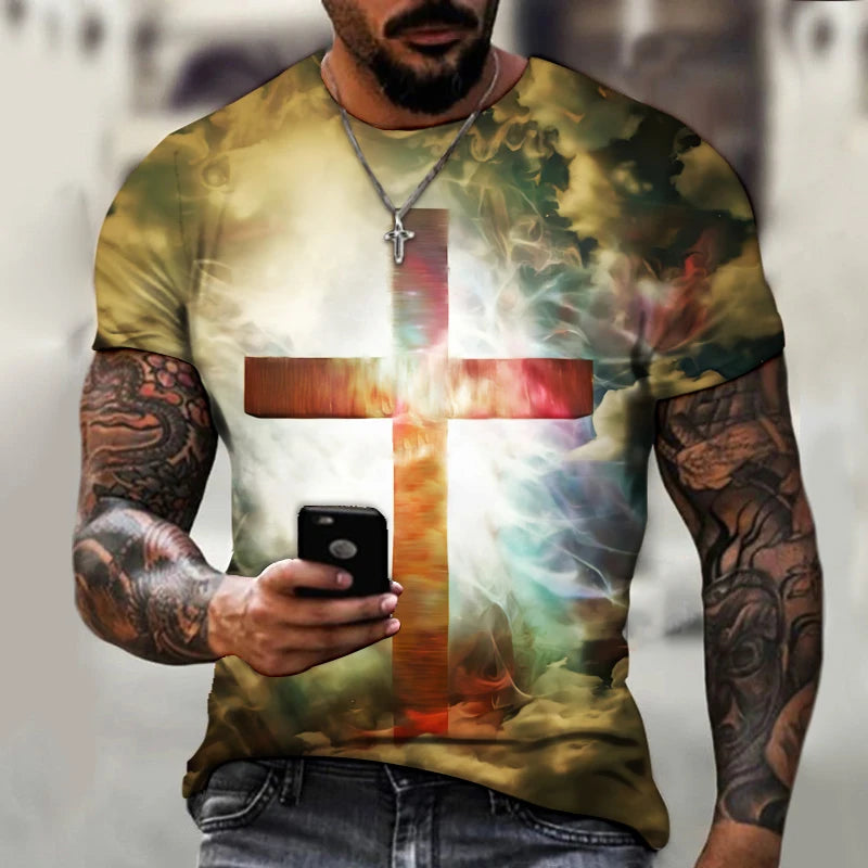 Christian Cross Men's Graphic T-Shirt