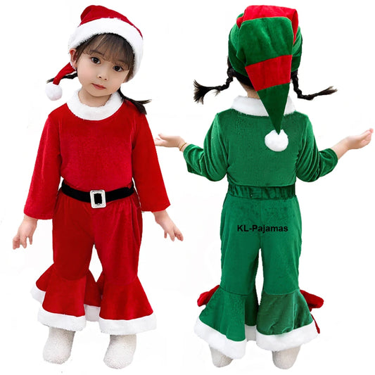 Velvet Santa Suits for Kids (Boys and Girls)