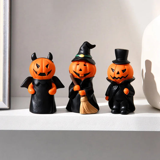 Pumpkin desktop spooky doll decorations