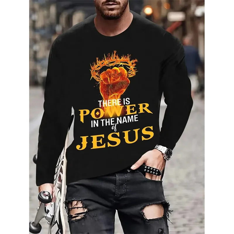 Christian 3D Long Sleeve T-shirt for Men