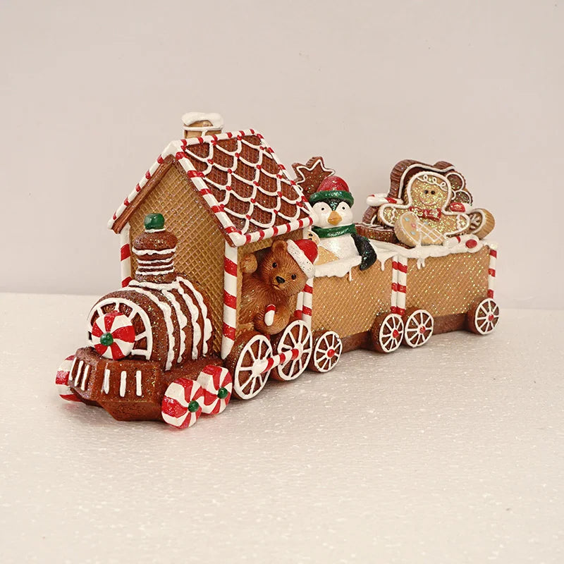 Gingerbread Candy Train Figurines